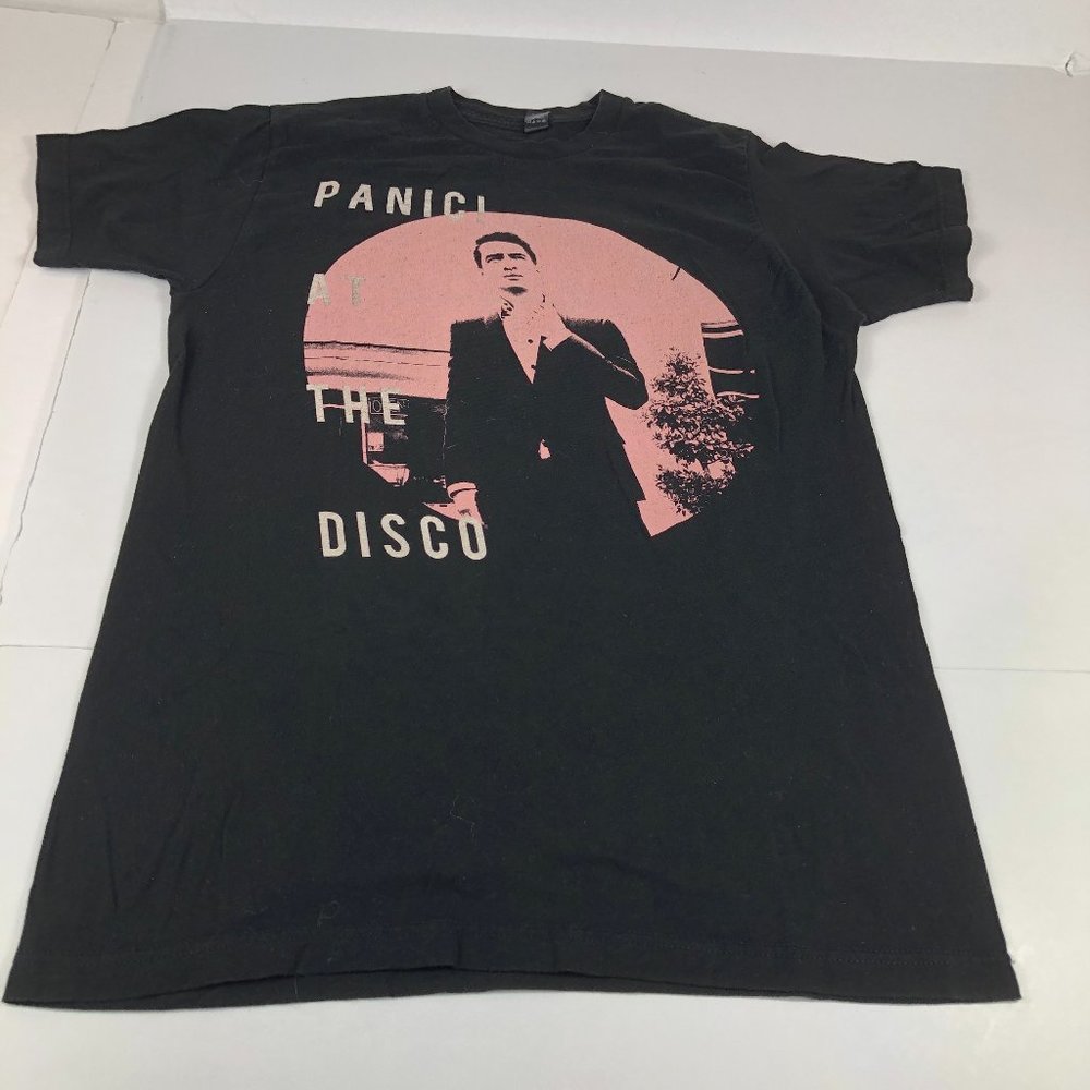 Panic At The Disco Shirt Men Medium Black Colorful Death Of A Bachelor Tee Shirt